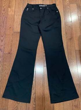 Mudd Jeans Womens Size 9 Black Flare Bootcut Pants Low Rise Y2K Stretch